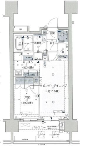ザ・パークハウス赤坂レジデンスの物件間取画像