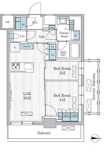 パークアクシス東陽町レジデンスの物件間取画像