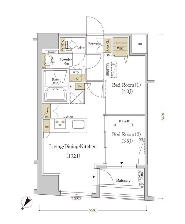 アーバネックス日本橋水天宮の物件間取画像
