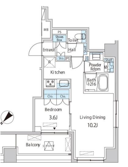 エムエー月島の物件間取画像