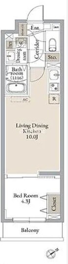 ルネサンスコート門前仲町の物件間取画像