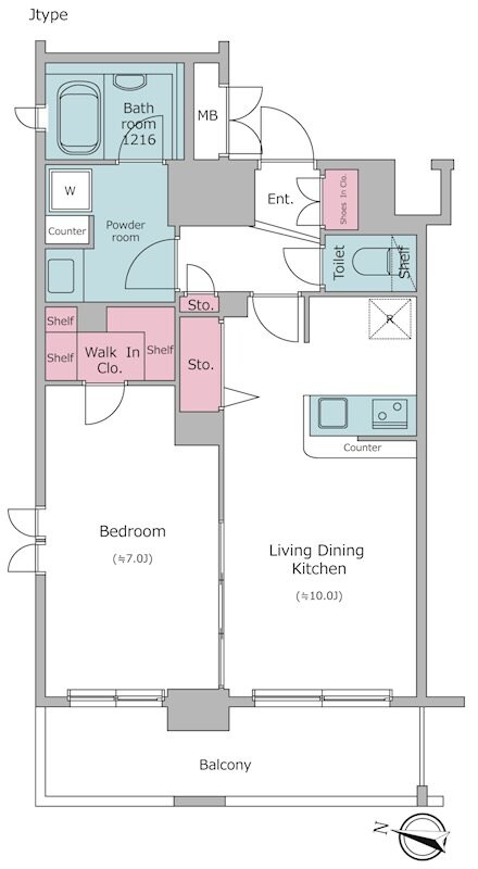 レジディア神田東の物件間取画像