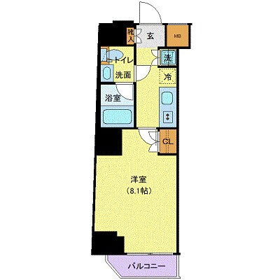 メイクスデザイン門前仲町グローブの物件間取画像