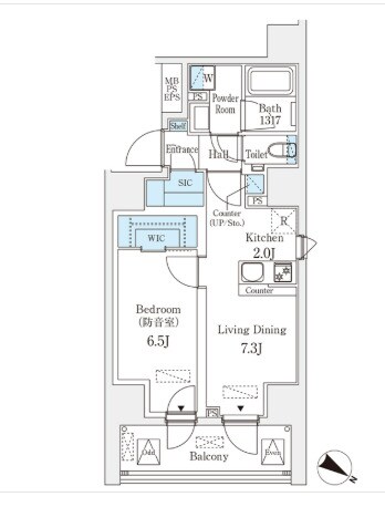 フィシオ飯田橋の物件間取画像