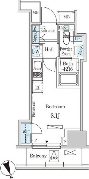 パークアクシス虎ノ門の物件間取画像