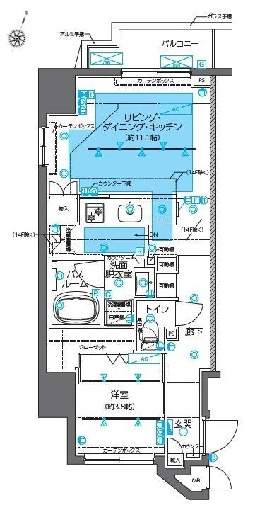 ZOOM神田の物件間取画像