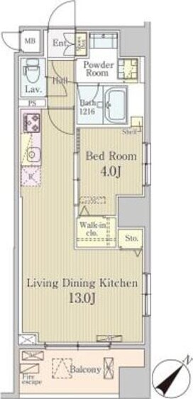 クレール日本橋の物件間取画像