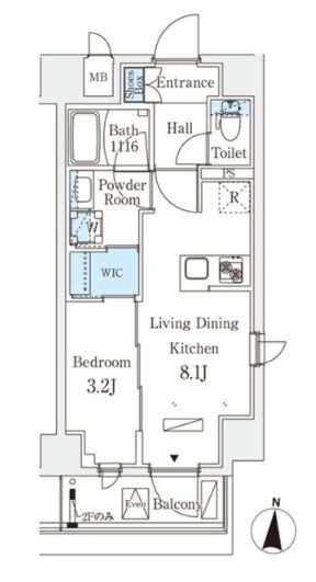 リテラス住吉の物件間取画像