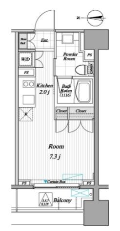 レジディア錦糸町Ⅱの物件間取画像
