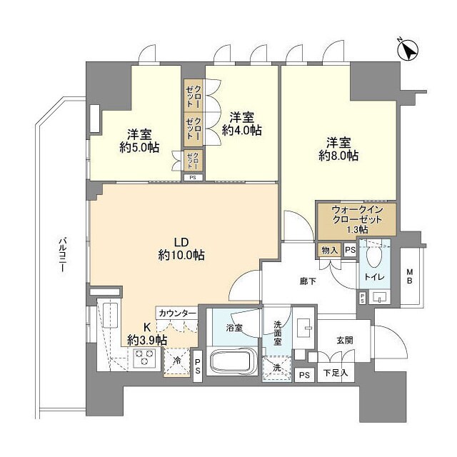 ザ・パークハウス麹町レジデンスの物件間取画像