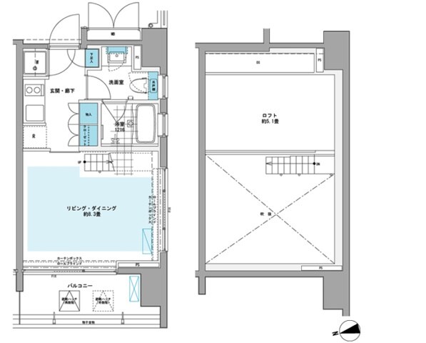 プライムアーバン芝浦LOFTの物件間取画像
