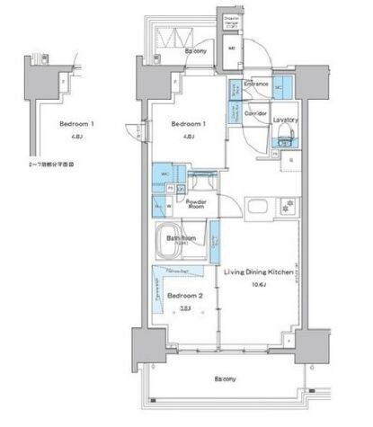 ルフォンプログレ門前仲町プレミアの物件間取画像