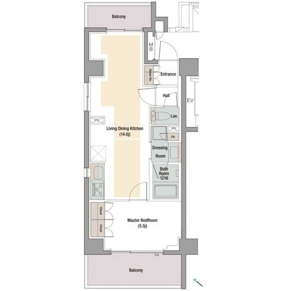 ラグゼナ勝どきの物件間取画像