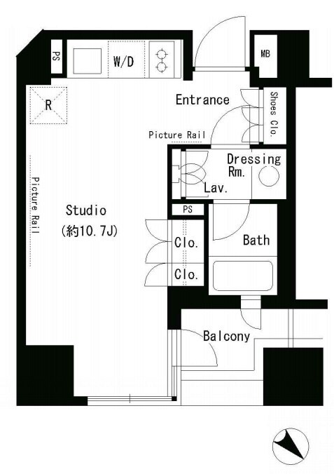 パークアクシス溜池山王の物件間取画像