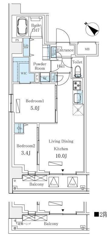 LUMICITY月島の物件間取画像