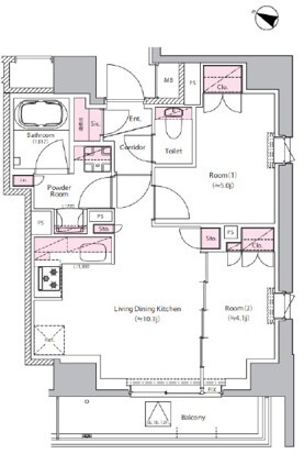 ＳＹＦＯＲＭＥ　ＮＥＸＴ　ＭＵＫＯＪＩＭＡの物件間取画像
