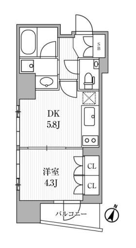 ディームス大手町ノースの物件間取画像