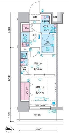 GENOVIA木場Ⅱの物件間取画像