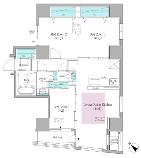 アーバネックス日本橋馬喰町Ⅱの物件間取画像