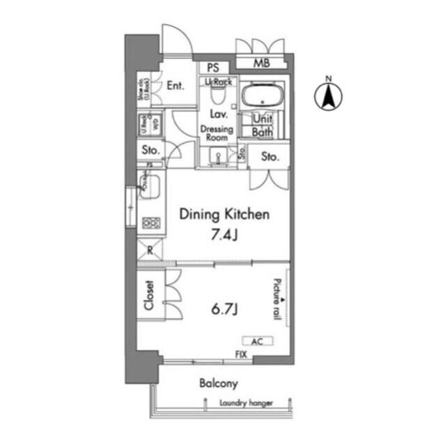 エステマール芝公園の物件間取画像