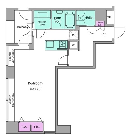 レジディアタワー麻布十番の物件間取画像