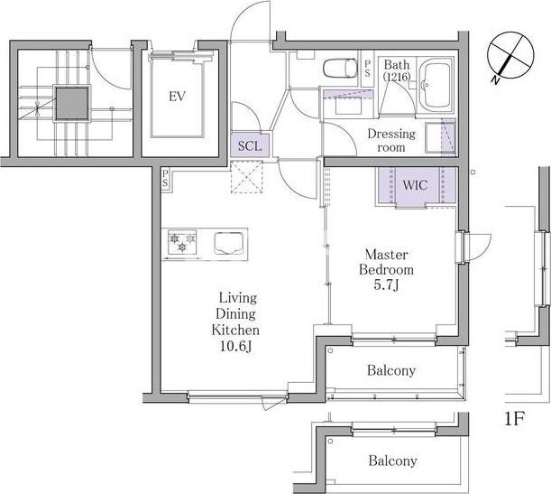 イプセ白金の物件間取画像
