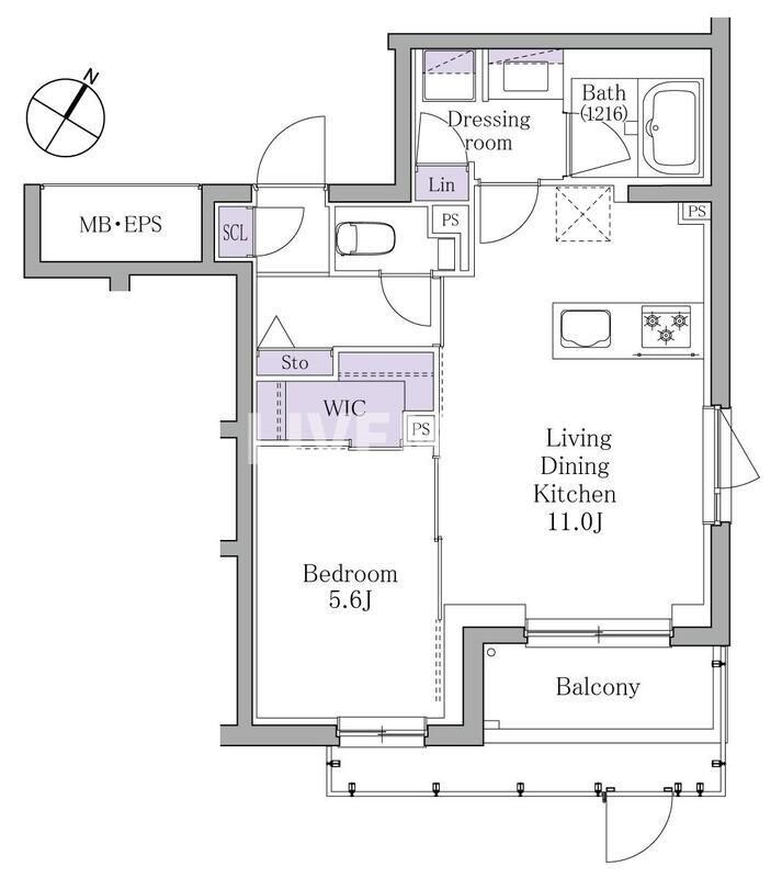イプセ白金の物件間取画像