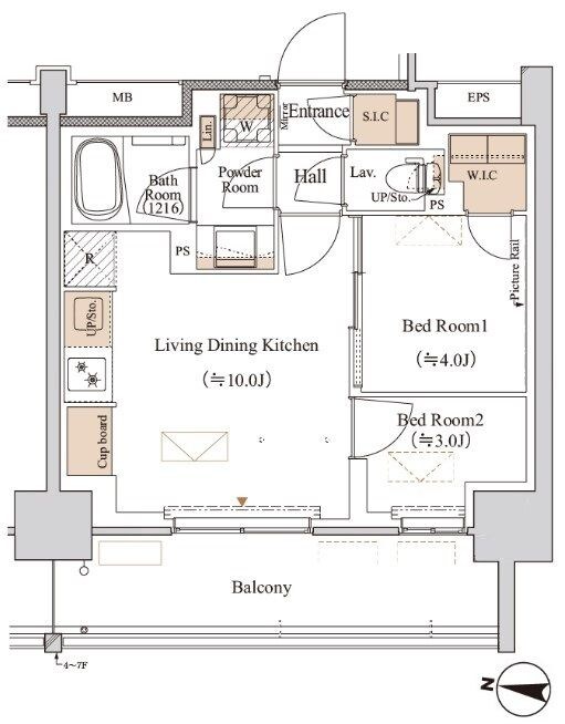 ブランシエスタ木場の物件間取画像
