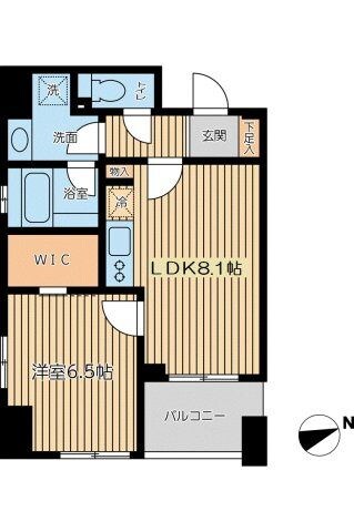 芝公園駅 徒歩6分 9階の物件間取画像