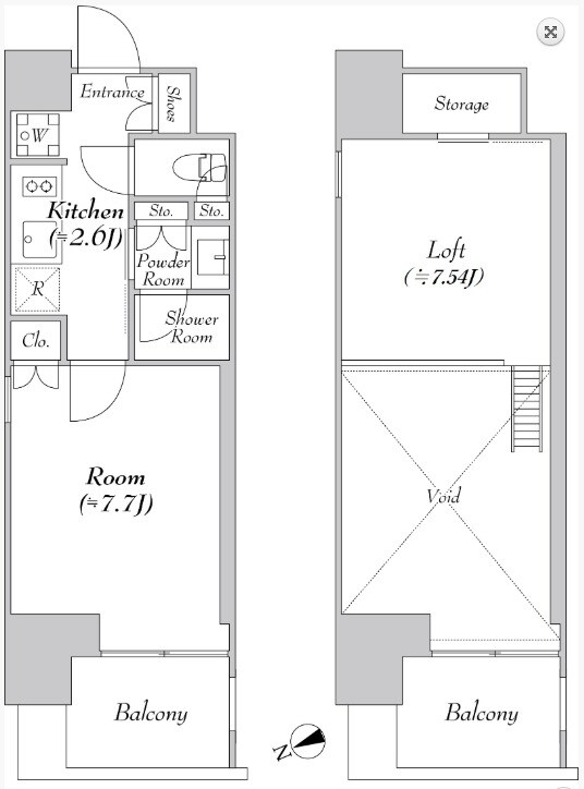 カナルフロント芝浦の物件間取画像