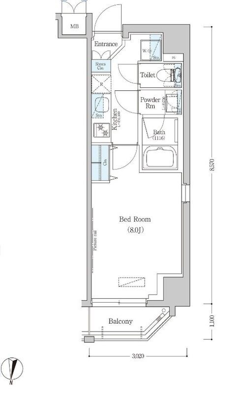 アーバネックス清澄白河Ⅱ　ＥＡＳＴ棟の物件間取画像