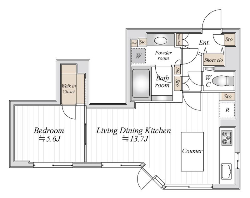 ドゥーエ銀座イーストⅠの物件間取画像