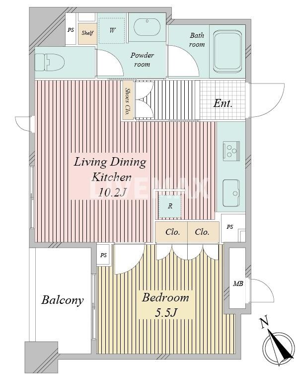 アクティ東仲通りの物件間取画像