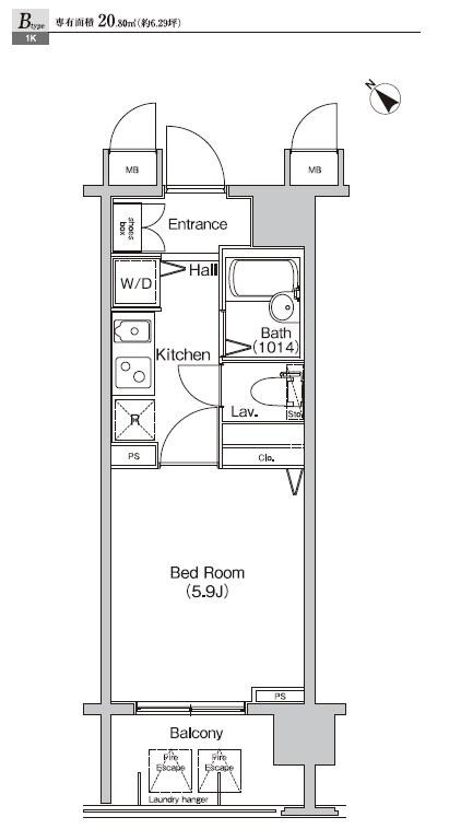 プライムアーバン月島の物件間取画像