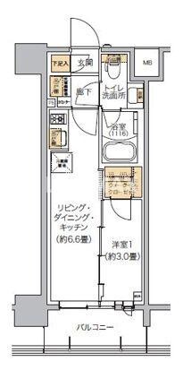 リビオメゾン芝浦の物件間取画像