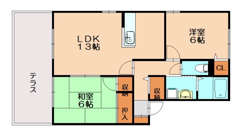 クレールコートCの物件間取画像