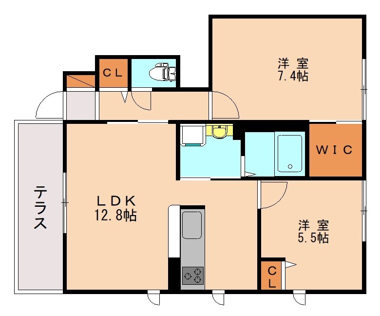 グランデュオ紙小Aの物件間取画像