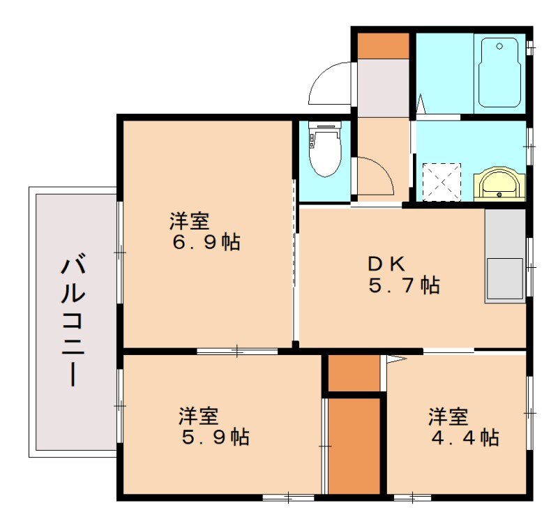 ライフピア姪浜の物件間取画像