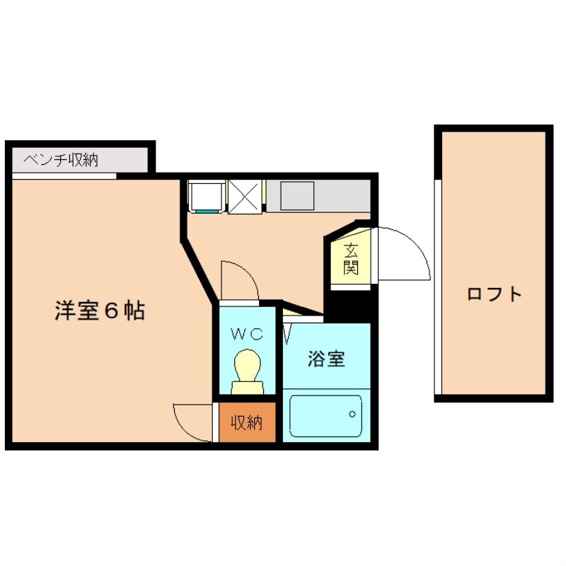 エムビル香椎参道A棟の物件間取画像