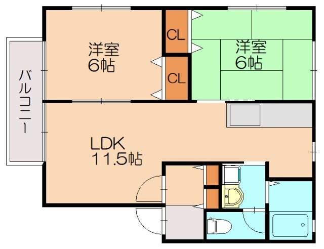 グランツ八木の物件間取画像