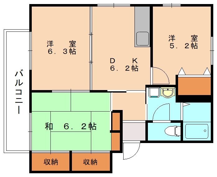 みずき本城Cの物件間取画像