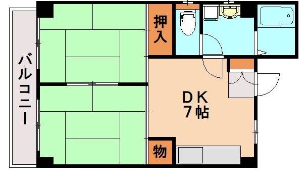 南福岡駅 徒歩9分 4階の物件間取画像