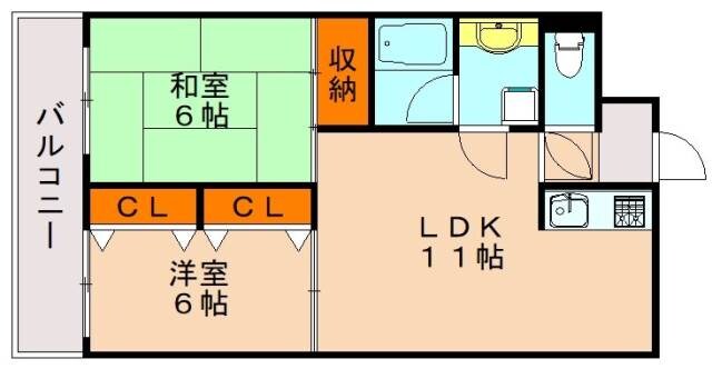 リバティ館の物件間取画像