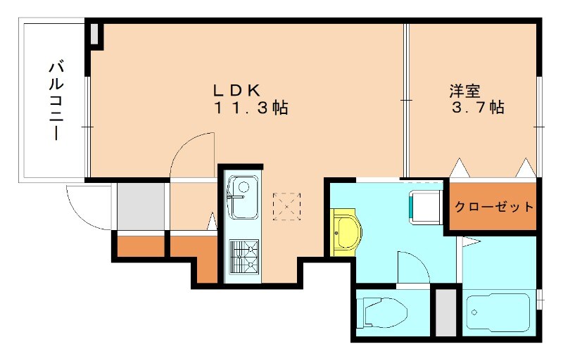 赤間駅 徒歩31分 1階の物件間取画像