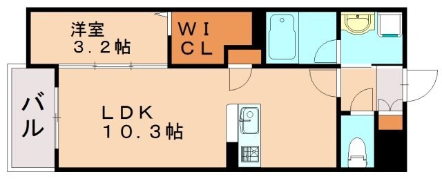 プレジール箱崎宮前の物件間取画像