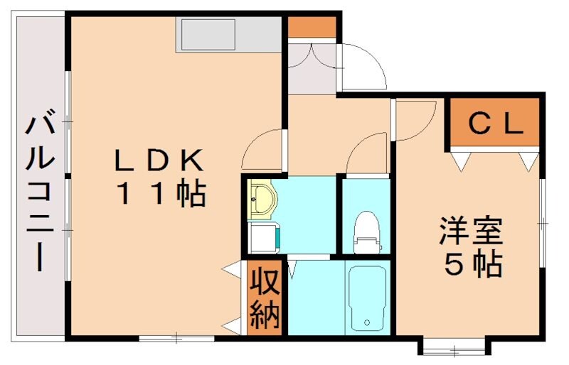 ルートピア古賀Bの物件間取画像