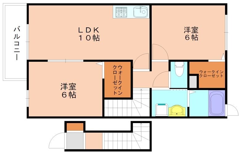 サンライト宗像Ａの物件間取画像