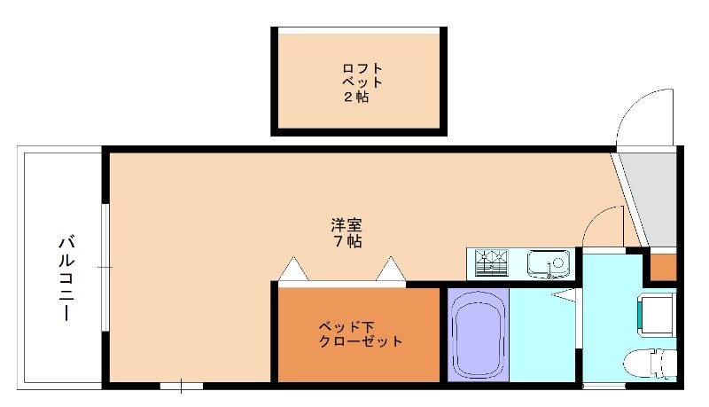教育大前駅 徒歩6分 2階の物件間取画像