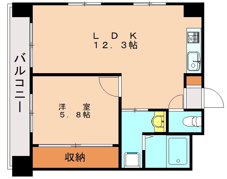 東比恵駅 徒歩3分 4階の物件間取画像