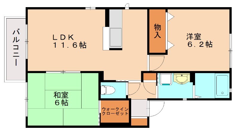 シャルムK　Aの物件間取画像